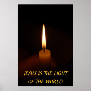 Póster JESÚS ES LA LUZ DEL MUNDO. Poste religioso