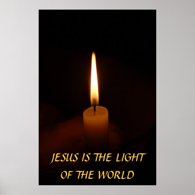 Póster JESÚS ES LA LUZ DEL MUNDO. Poste religioso (Frente)