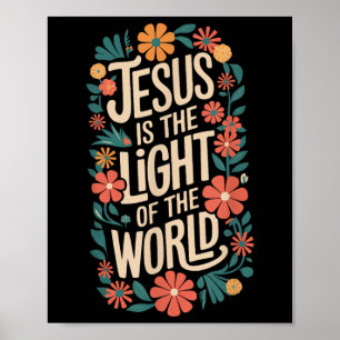 Póster Jesús Es La Luz Religiosa Cristiana