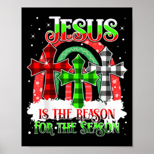 Póster Jesús Es La Razón De La Temporada Arcoíris Navidad