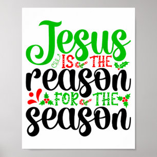 Póster Jesús Es La Razón De La Temporada Biblia Feliz Nav
