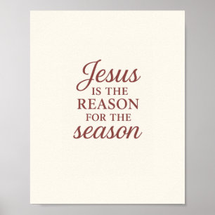 Póster Jesús es la razón de la temporada – Cita de fe