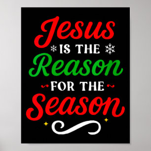 Póster Jesús es la razón de la temporada cristiana para m