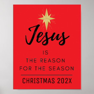 Póster Jesús es la Razón de la Temporada de Navidad