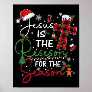 Póster Jesús Es La Razón De La Temporada De Navidad Xmas