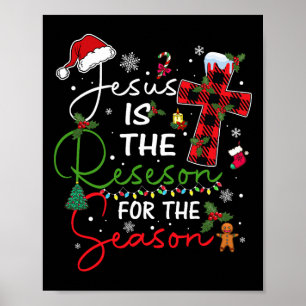 Póster Jesús Es La Razón De La Temporada De Navidad Xmas