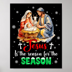 Póster Jesús Es La Razón De La Temporada De Navidad Xmas