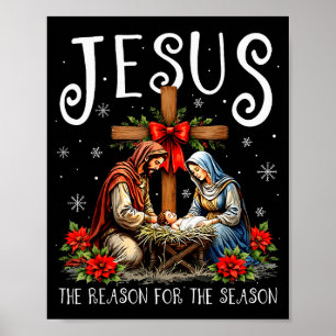 Póster Jesús Es La Razón De La Temporada De Navidad Xmas 