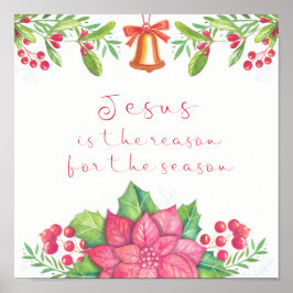 Póster Jesús es la razón para los Navidades de temporada