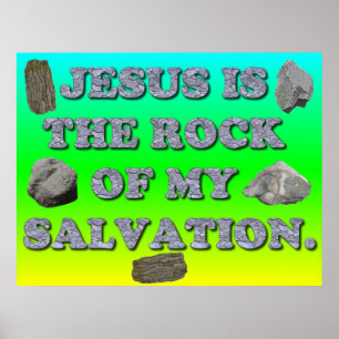 Póster Jesús Es La Roca De Mi Salvación.