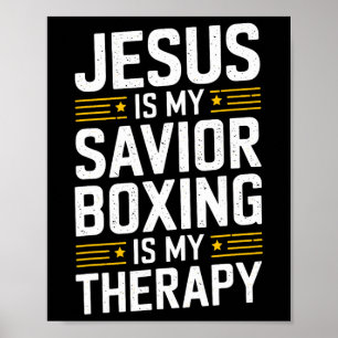 Póster Jesús Es Mi Boxeo Salvador Es Mi Terapia 1