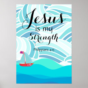 Póster Jesús es mi Fuerza