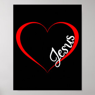Póster Jesús es mi regalo cristiano de San Valentín