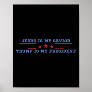 Póster Jesús es mi salvador Trump es mi presidente