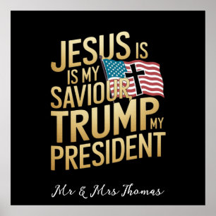 Póster Jesús Es Mi Salvador, Trump Es Mi Presidente