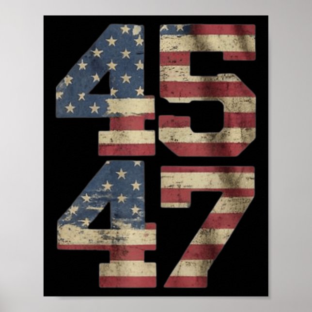 Póster Jesús Es Mi Salvador Trump Es Mi Presidente Estado (Frente)