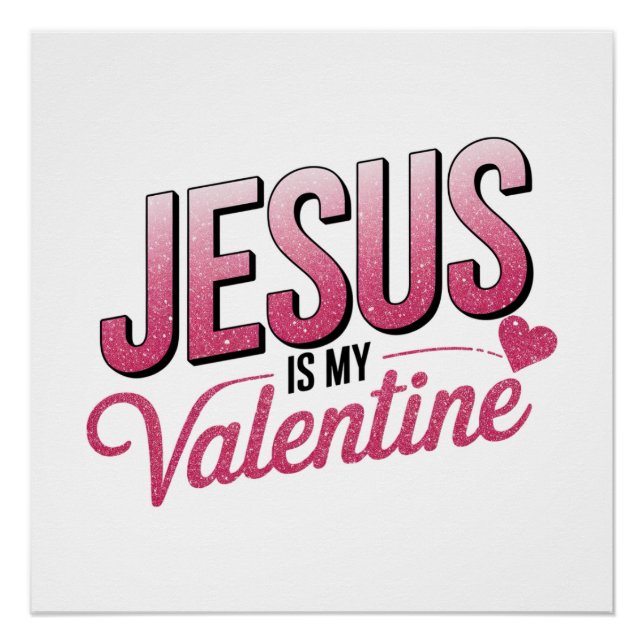Póster Jesús es mi San Valentín (Anverso)