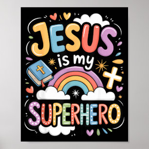 Póster Jesús es mi superhéroe