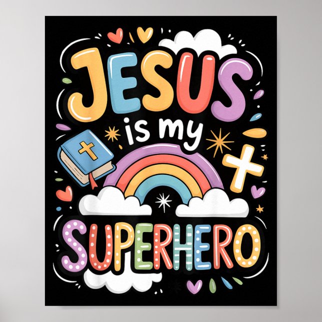 Póster Jesús es mi superhéroe (Frente)