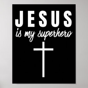 Póster Jesús Es Mi Superhéroe Funny Vbs Camp Christian Su