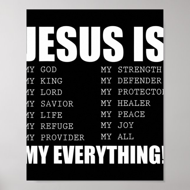 Póster Jesús es mi todo Jesús camiseta. ¿Eres una fiesta? (Frente)