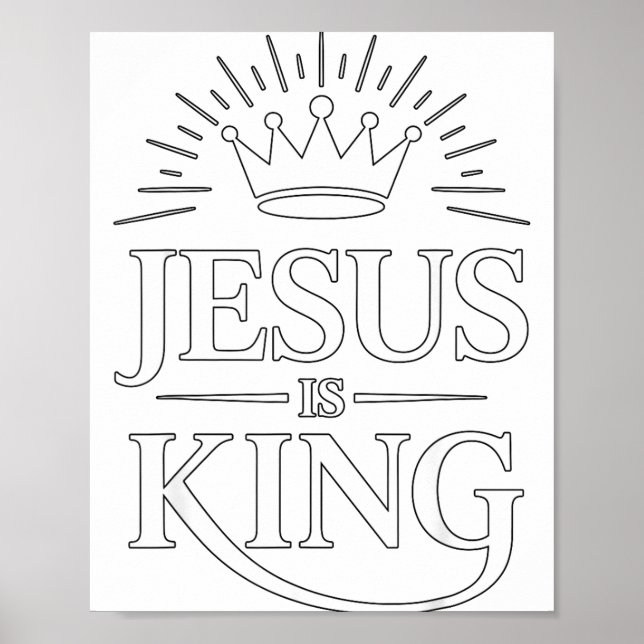 Póster Jesús Es Rey Cristiano  (Frente)