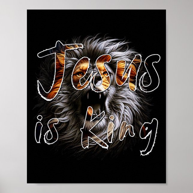 Póster Jesús Es Rey, El León De Judá Golpea Christia (Frente)
