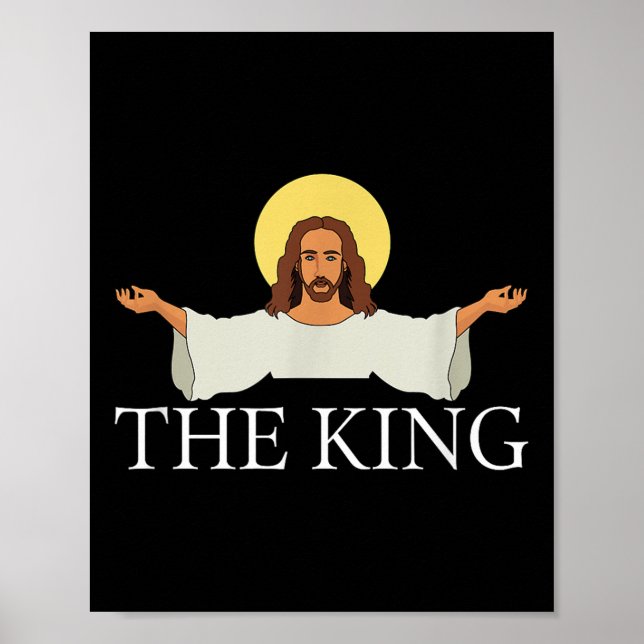 Póster Jesús Es Rey Fe Religiosa Cristiana (Frente)