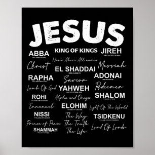 Póster Jesús Es Rey Nombre De Dios Hebreo Jesús Cristiano