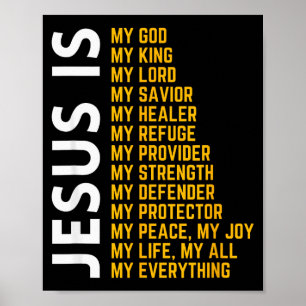 Póster Jesús es todo para mí Cristiano Dios Jesús Religió