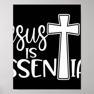 Póster Jesús es una camiseta cruzada esencialPerfecto par
