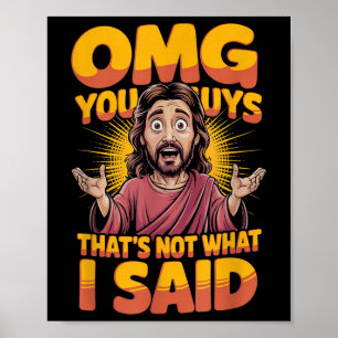 Póster Jesús Eso No Es Lo Que Dijo Religioso Dios Cristia