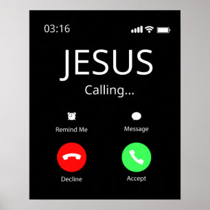 Póster Jesús está llamando - Cristiano