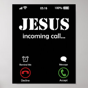 Póster Jesús Está Llamando Fe Cristiana