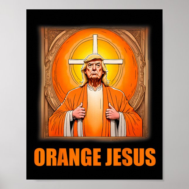 Póster Jesús Funny Trump 1 (Frente)