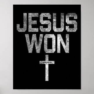 Póster Jesús Ganó Fe Cristiana Solo Aquí Para Dar Regalos