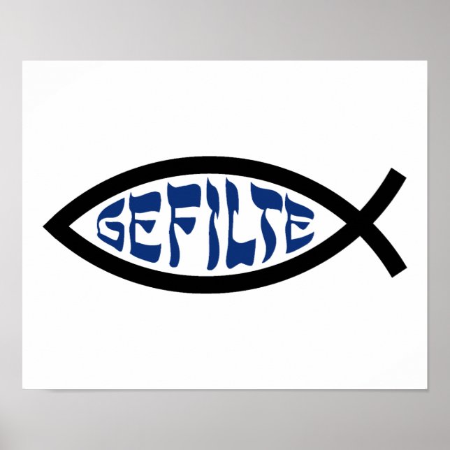 Póster Jesús Gefilte Fish - Humor de la Pascua judía (Frente)