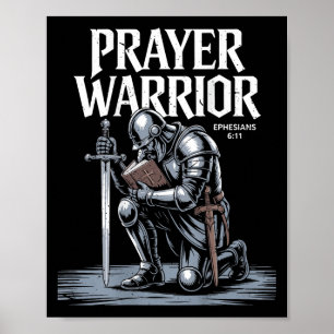 Póster Jesús Guerrero De Oración Armor Cristiano De Dios 
