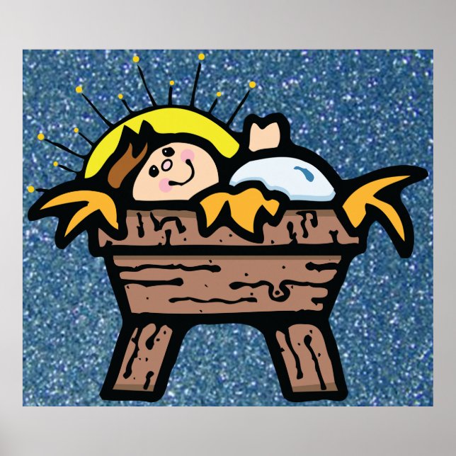 Póster jesus in manger (Frente)