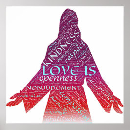 Póster Jesus is Love, Compassion, Non-Judgement Christian