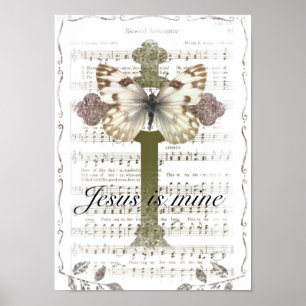 Póster Jesus is Mine Butterfly Poster