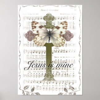 Póster Jesus is Mine Butterfly Poster