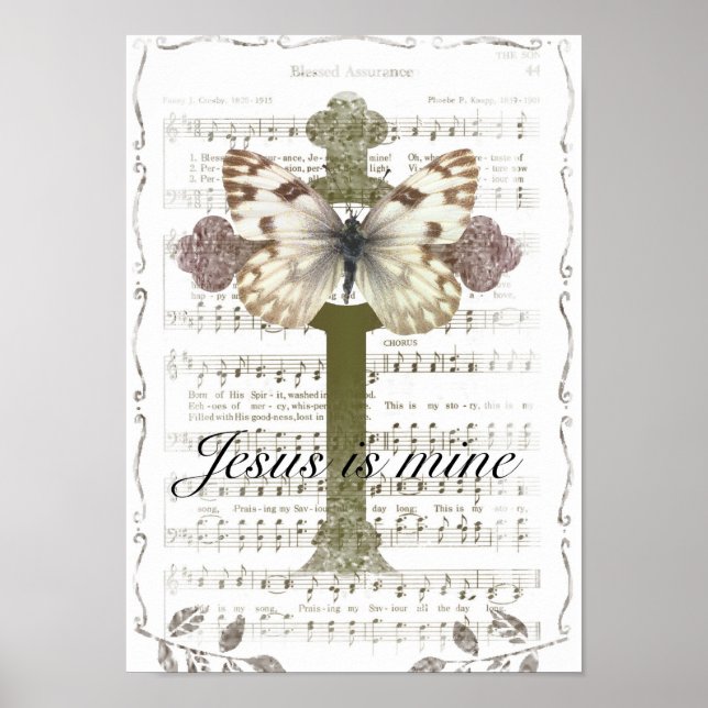 Póster Jesus is Mine Butterfly Poster (Frente)