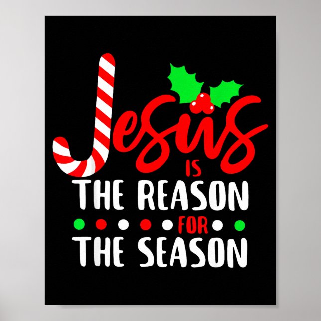 Póster Jesus Is The Reason For The Season Christmas Xmas  (Frente)