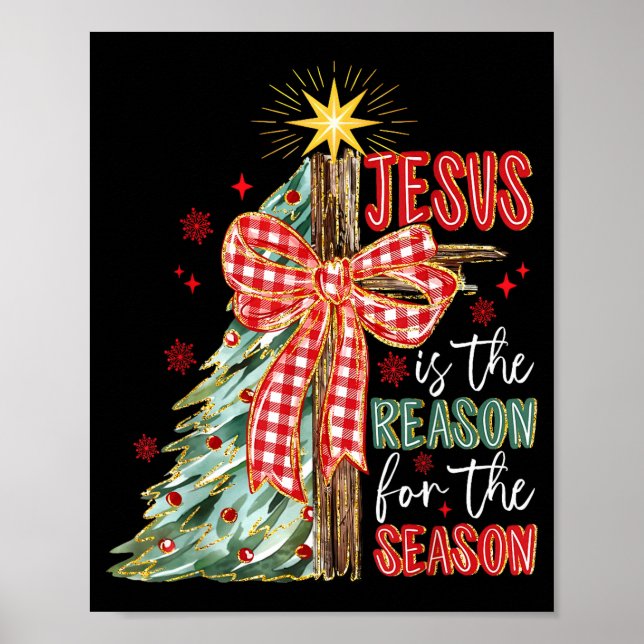 Póster Jesus Is The Reason For The Season Christmas Xmas  (Frente)