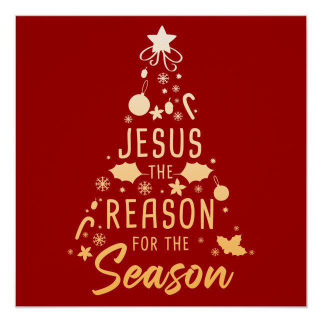 Póster Jesús La Razón De La Temporada - Fe De Los Navidad (Anverso)
