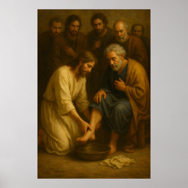 Póster Jesús lavando los pies de los discípulos™ Poster d
