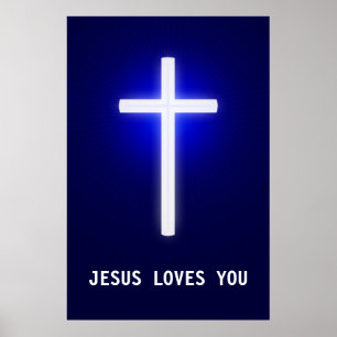 Póster JESÚS LE AMA - poster cristiano
