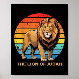 Póster Jesús León De Judá Fe Cristiana La Biblia De Dios 