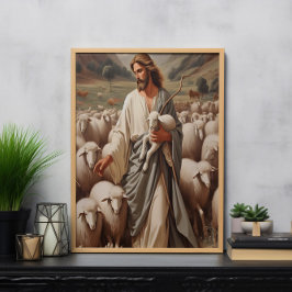 Póster Jesús Liderando Su Fiel Rebaño